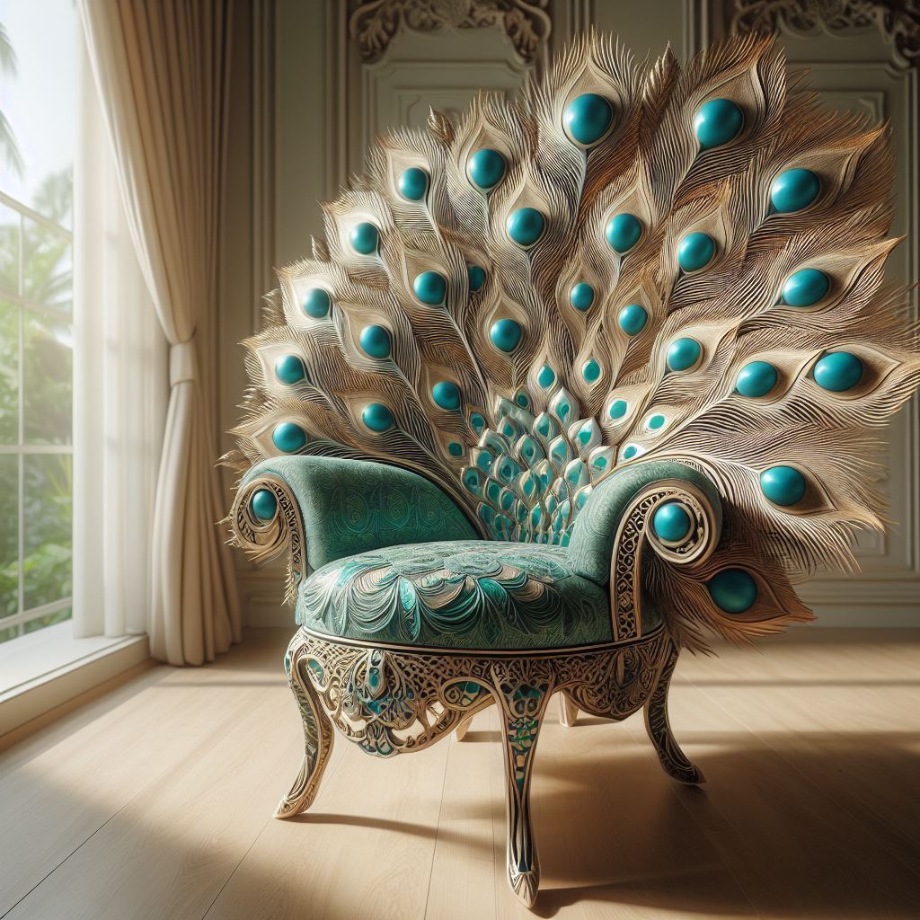 Peacock Feather-Inspired Sofa: Modern Designs & Decor Ideas