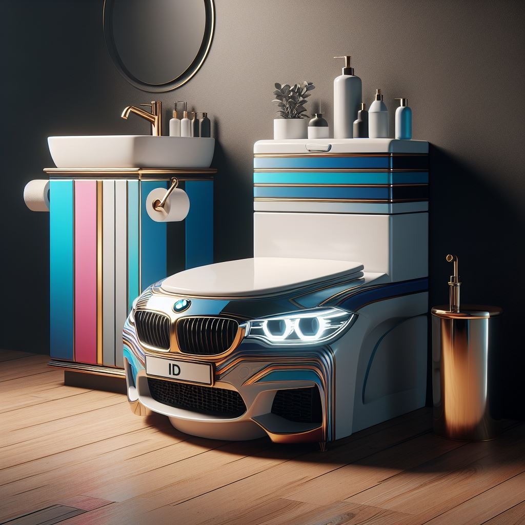 BMW Inspired Toilet Design: Artistic Fusion for Modern Bathrooms