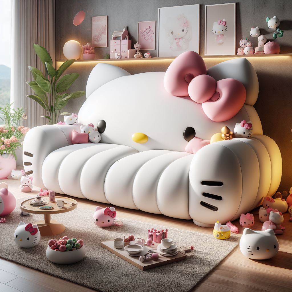 Hello Kitty-Inspired Sofas in Interior Design