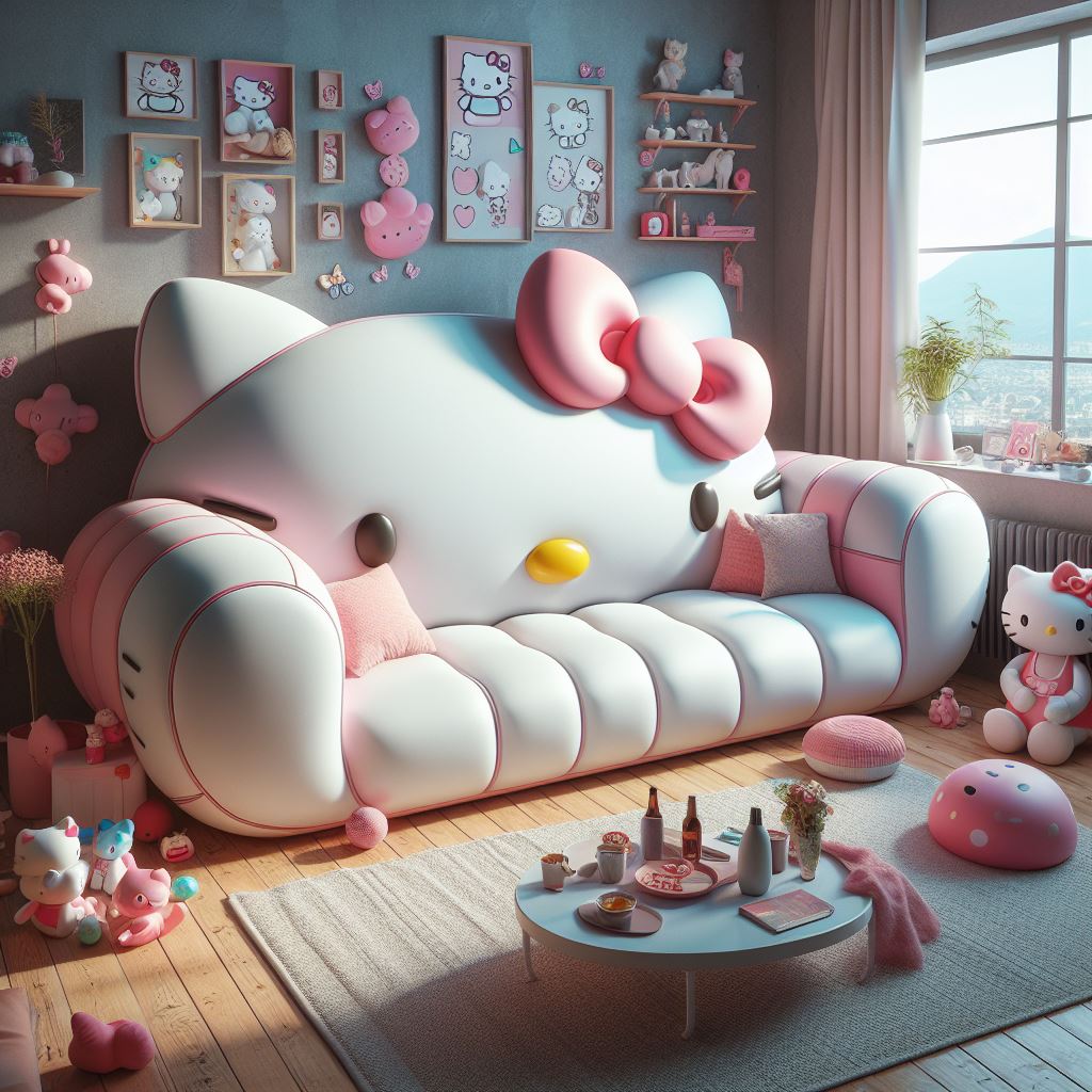 Hello Kitty-Inspired Sofas as Collectible Art