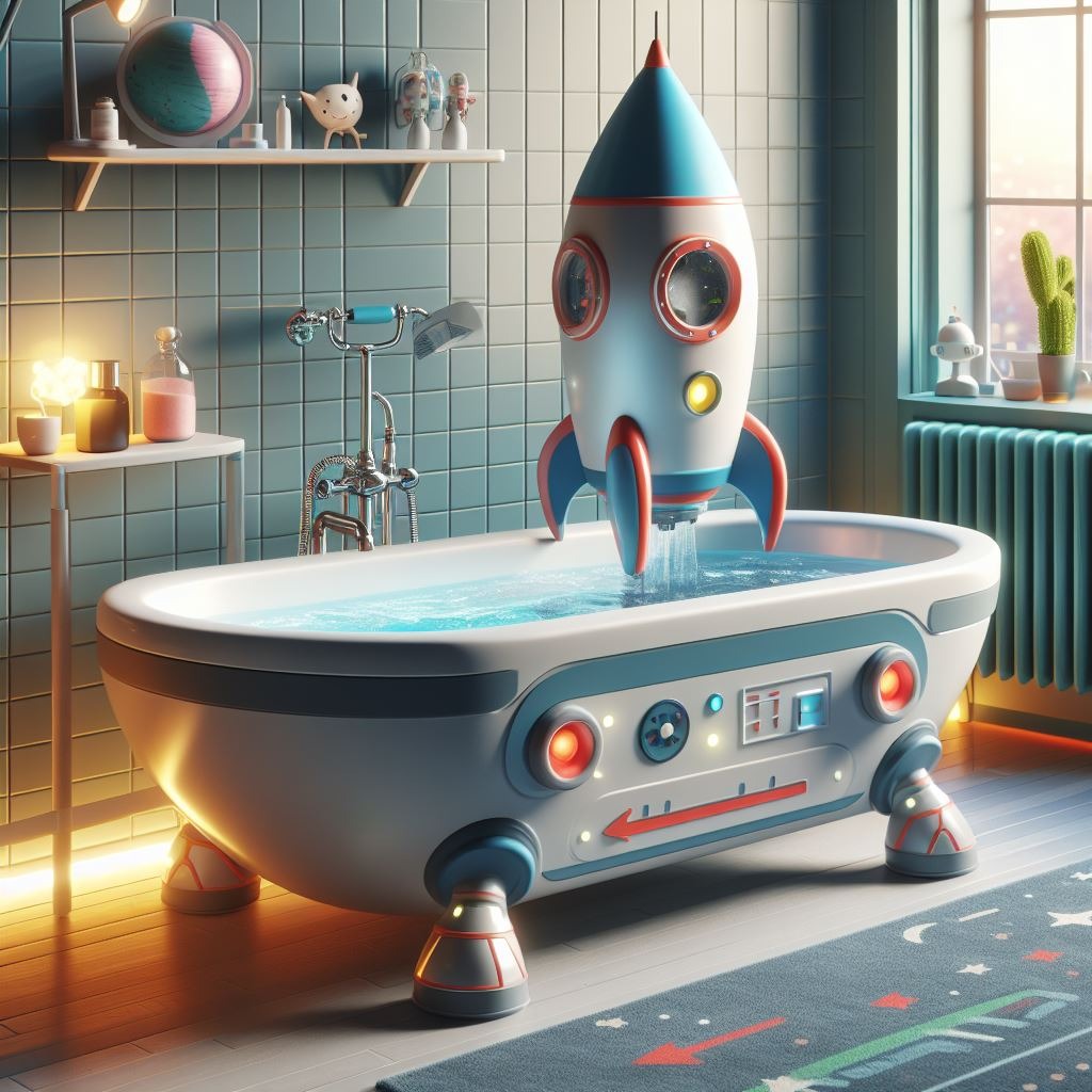 Brief explanation of the concept of bathrooms inspired by rockets