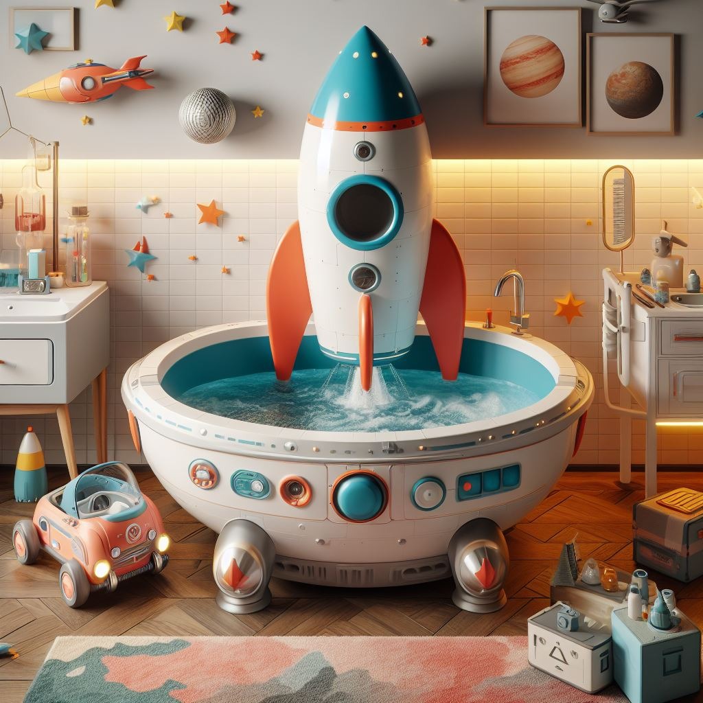 Blast Off to Fun: Rocket-Inspired Bathroom Ideas for Kids