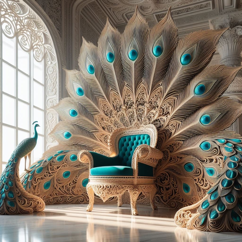 Modern Sofa Designs with Peacock Influence