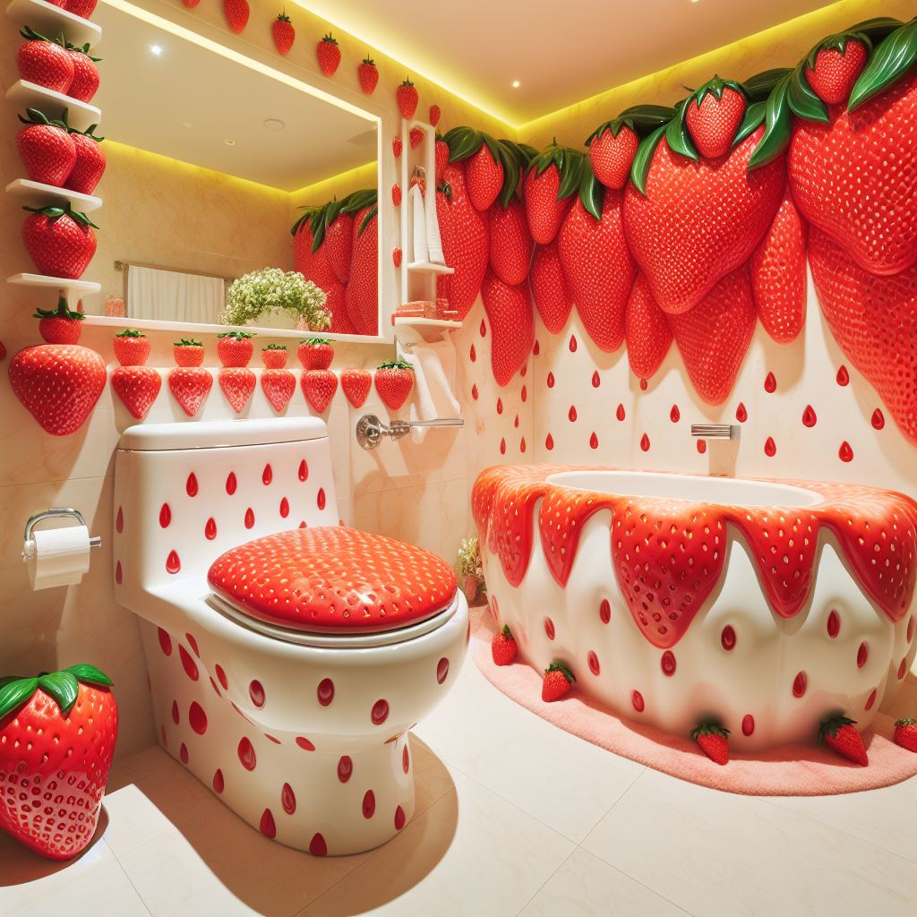 Embrace Sweet Serenity: Creating Your Strawberry Style Bathroom Oasis