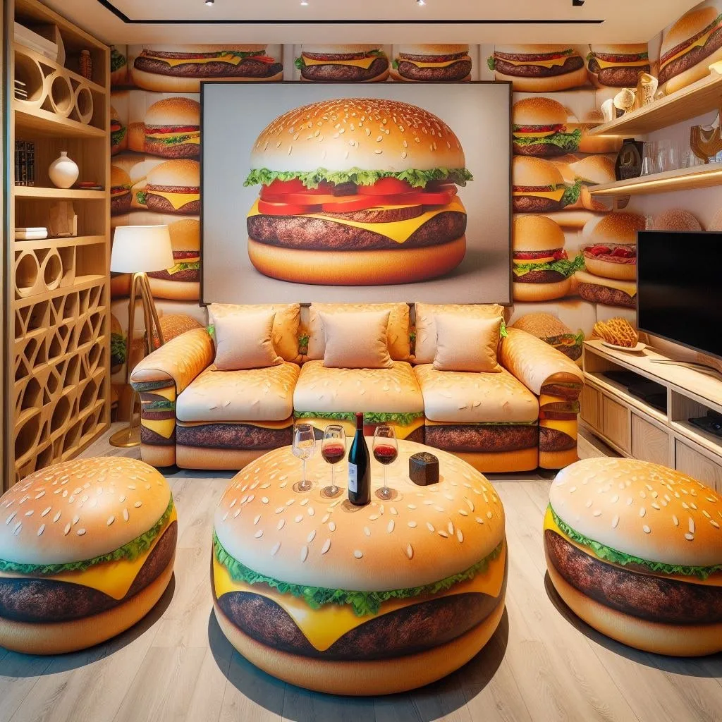 Hamburger-Inspired Livingroom