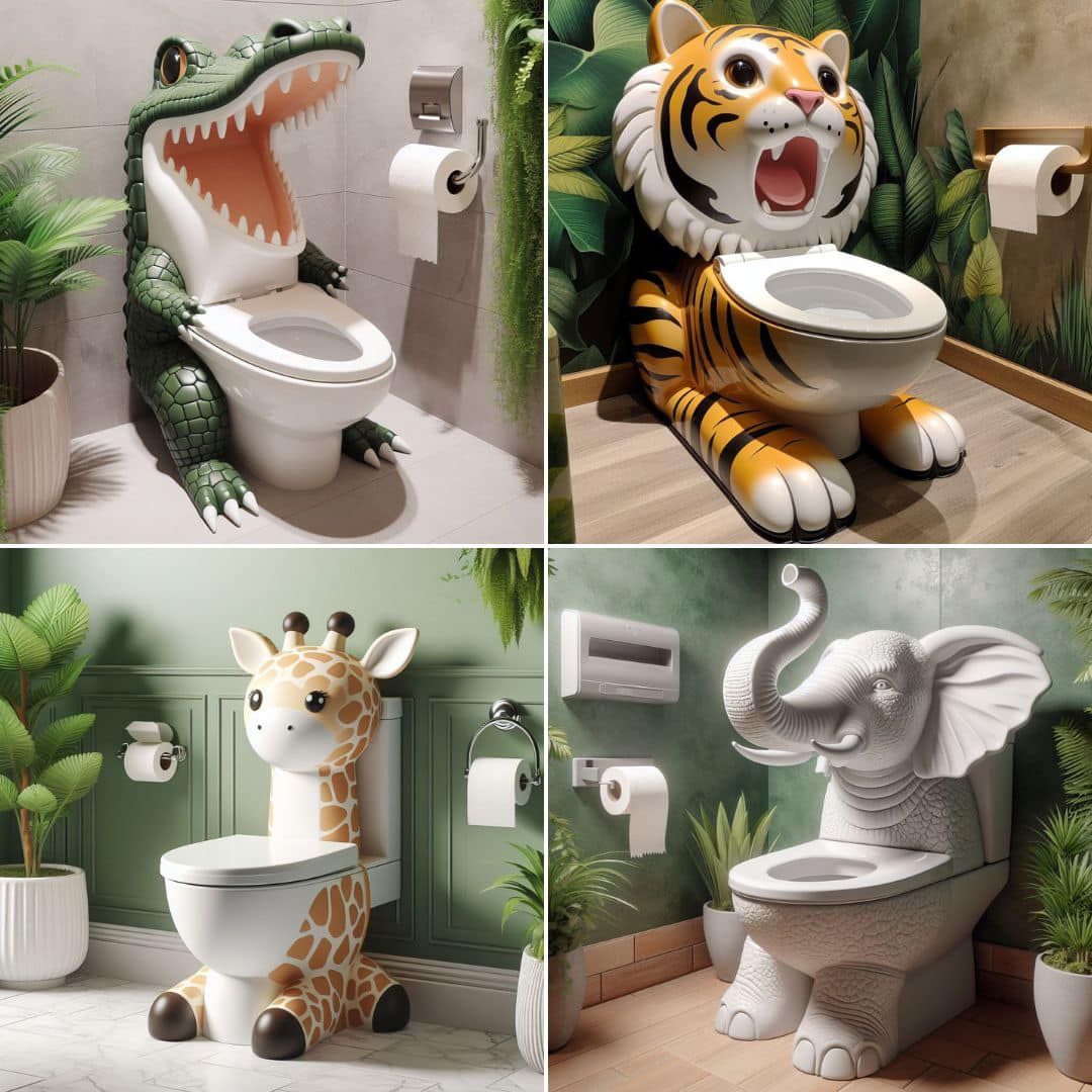 Unleash the Wild in Your Bathroom with These Animal-Shaped Toilets