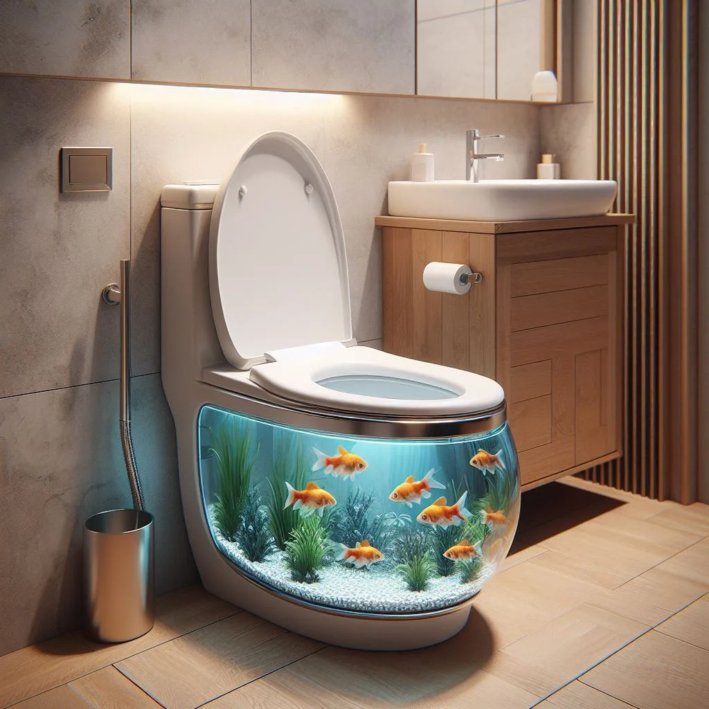 The secret to a unique bathroom: Aquarium Toilet - The perfect blend of comfort and aesthetics