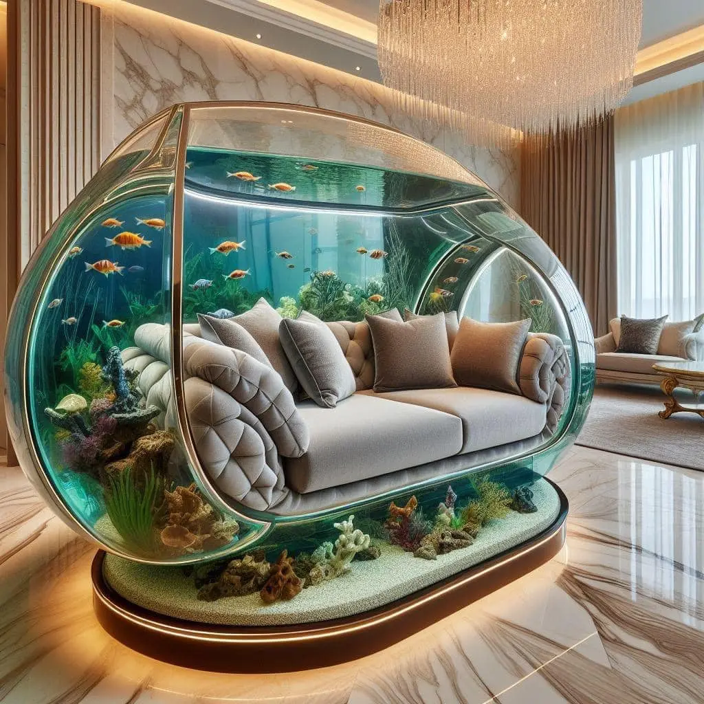 Aquarium Sofa: Stylish Designs & Coastal Decor Ideas