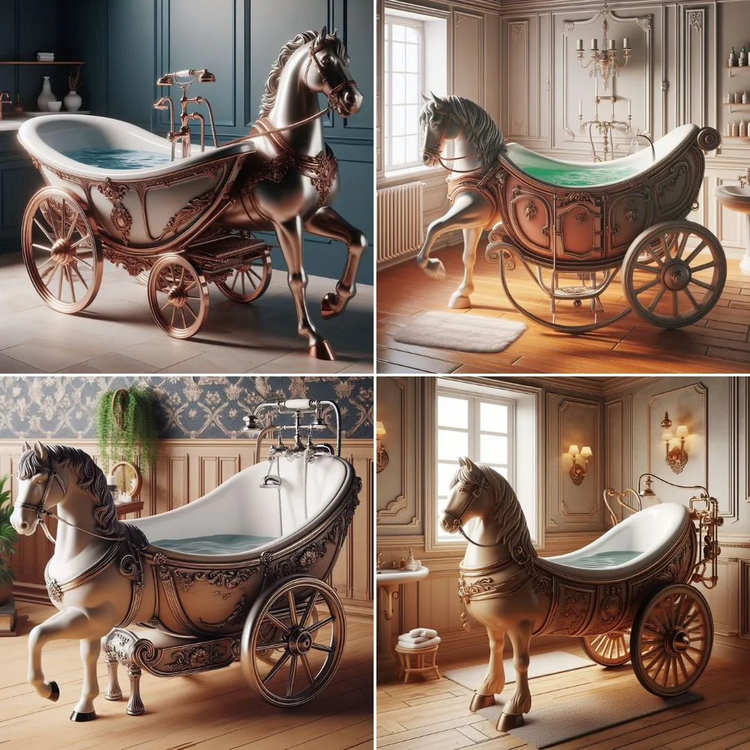 Embracing Elegance: The Carriage-Inspired Bathtub