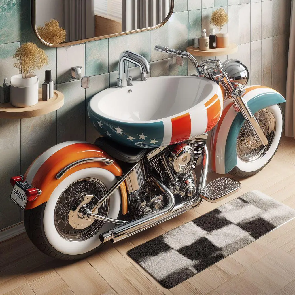 Elevate Your Bathroom with a Harley Davidson Inspired Sink