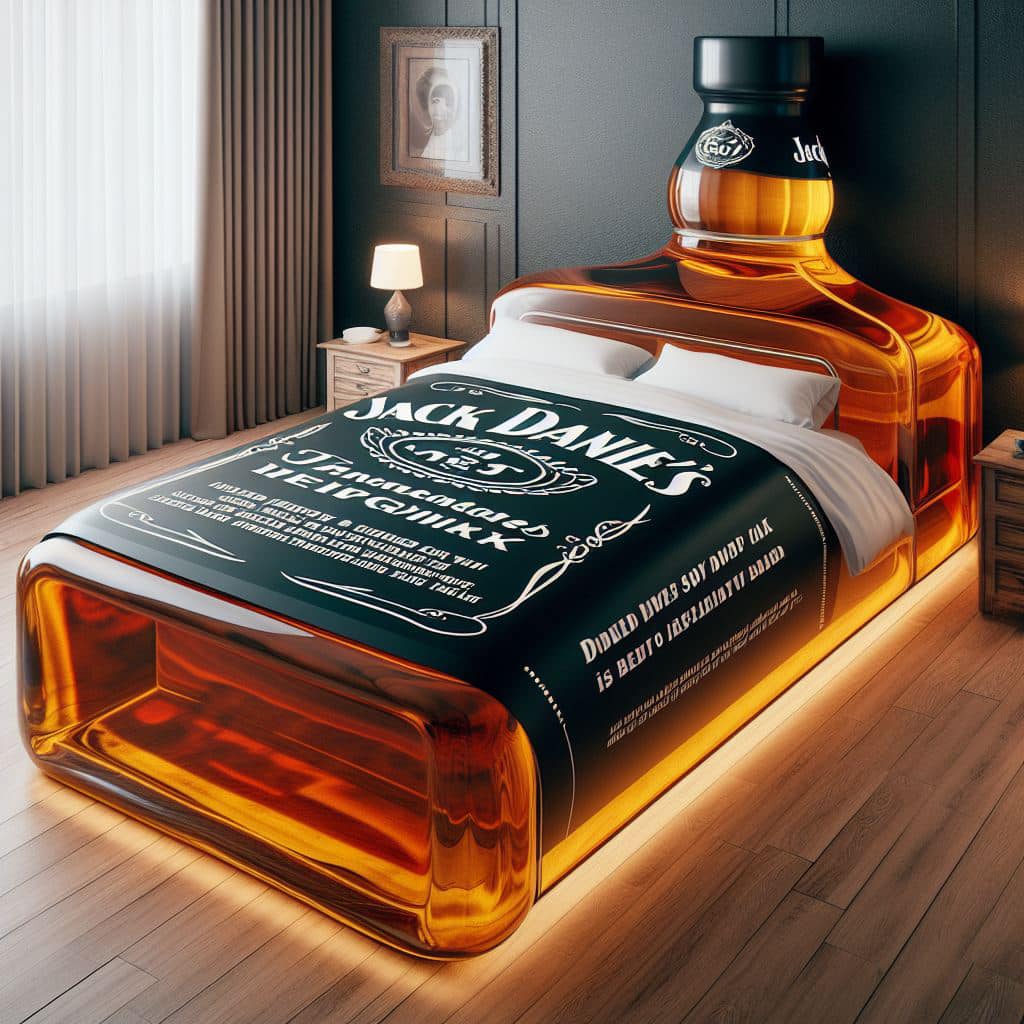 Crafted Elegance: Jack Daniel's Themed Beds Unveiled