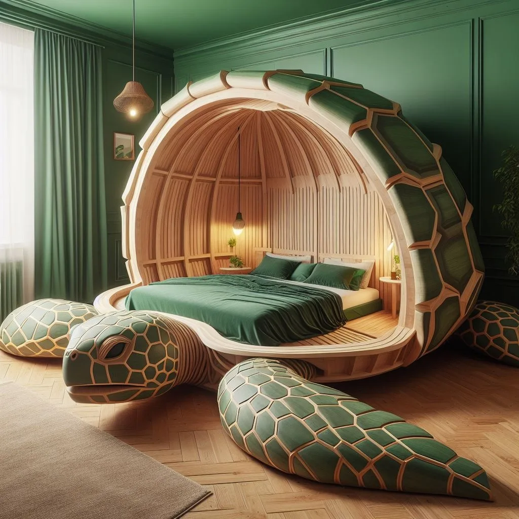Dive into Dreamland with a Serene Turtle-Inspired Bed