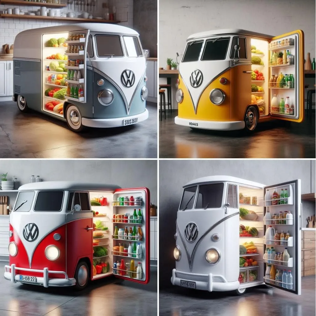 Volkswagen Bus Inspired Refrigerator: Design, Features & Installation