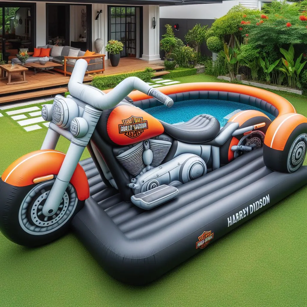 The Concept of the Inflatable Harley Davidson Pool