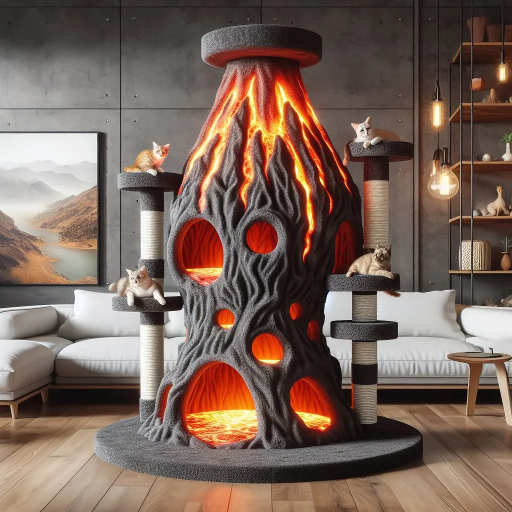 The Volcano-Inspired Cat Tree: A Symbol of Resilience