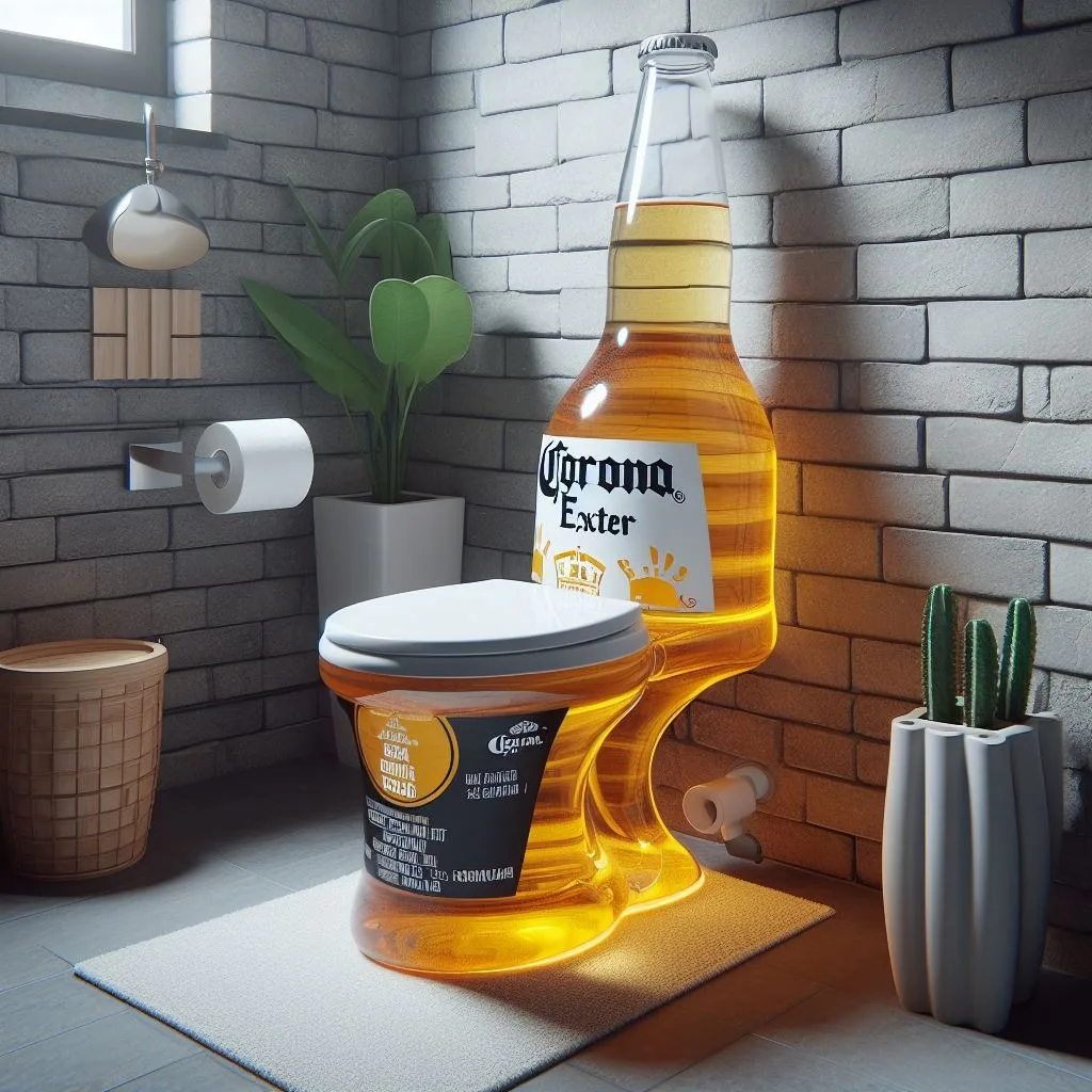 Embrace the Beer Vibe: A Toilet in the Shape of a Corona Beer Bottle