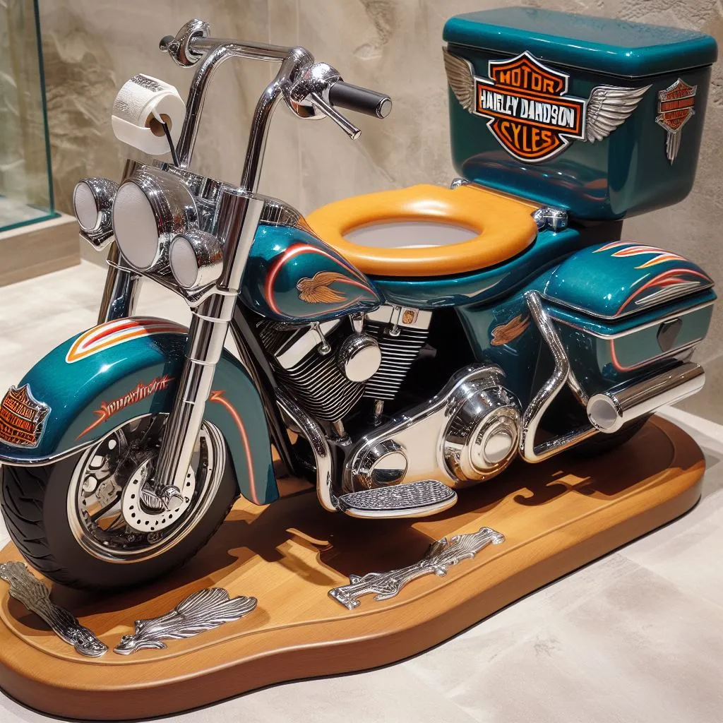 Harley-Davidson Inspired Toilets: The Ultimate Throne for Motorcycle Enthusiasts