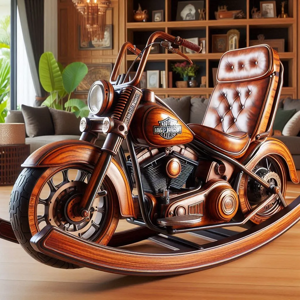 Riding Comfort at Home: The Allure of a Harley Davidson Shaped Rocking Chair