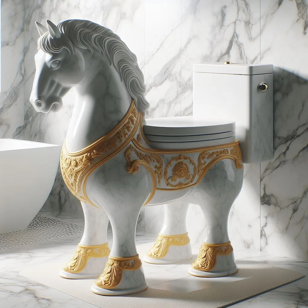 Enter the Horse Shaped Toilet