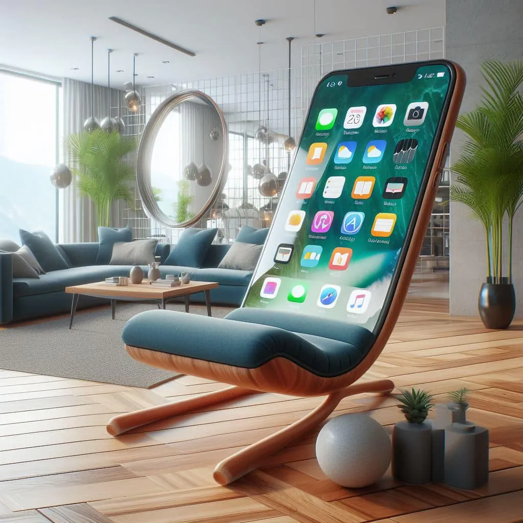 Take Your Love for iPhones to the Next Level with an iPhone Shaped Lounge Chair