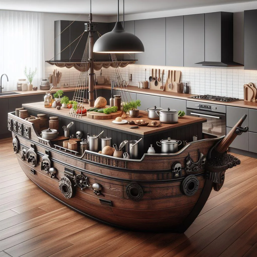 Embark on Culinary Adventures with Pirate Ship Kitchen Islands