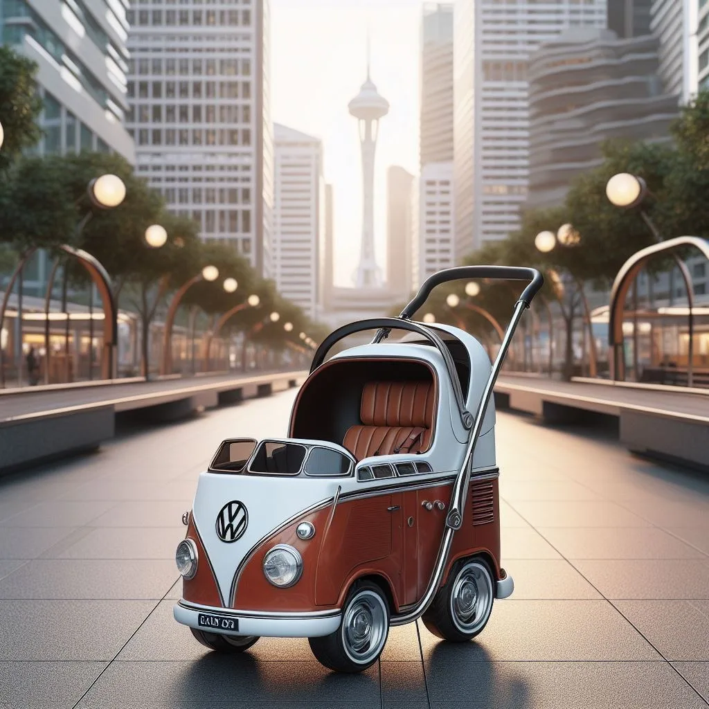 The Perfect Stroller for Adventure-Loving Parents: The Volkswagen Bus Stroller