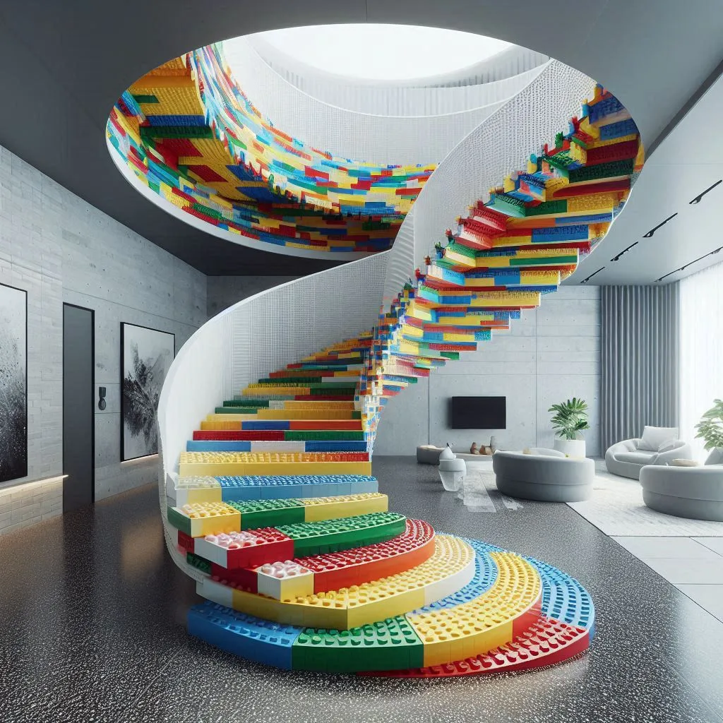 Basics of LEGO Spiral Staircase