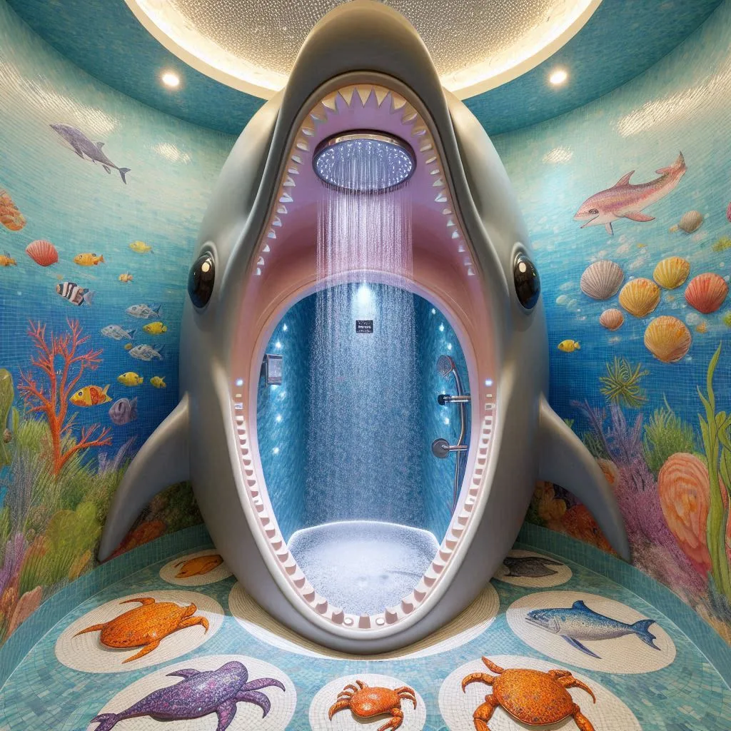 Dive into Luxury: Transform Your Bathroom with Sea Animals-Inspired Shower Designs