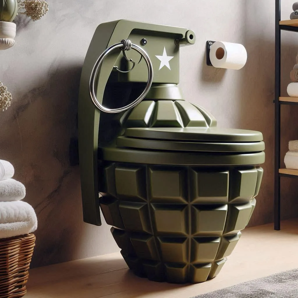 Grenade Shaped Toilet: A Unique Design Idea That No One Has Thought Of Yet