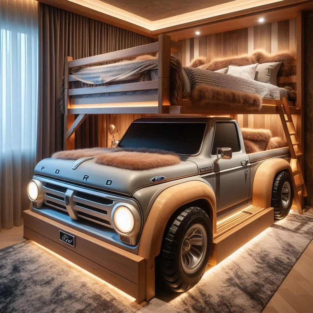 Revving Up Design: Automotive-Inspired Bunk Beds for Kids