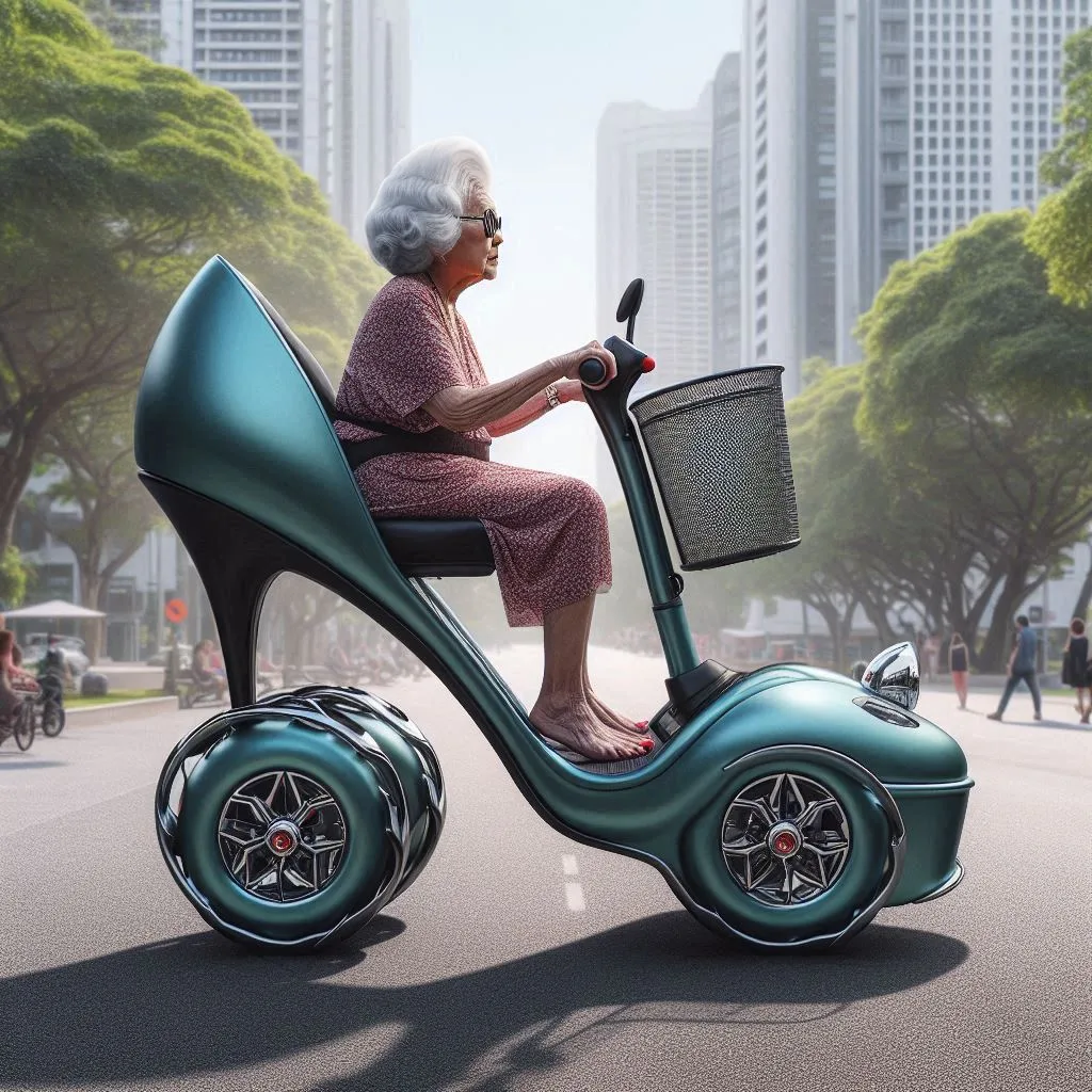 Fashion Forward High Heels Shaped Mobility Scooters: A Stylish Choice for Style-Conscious Users