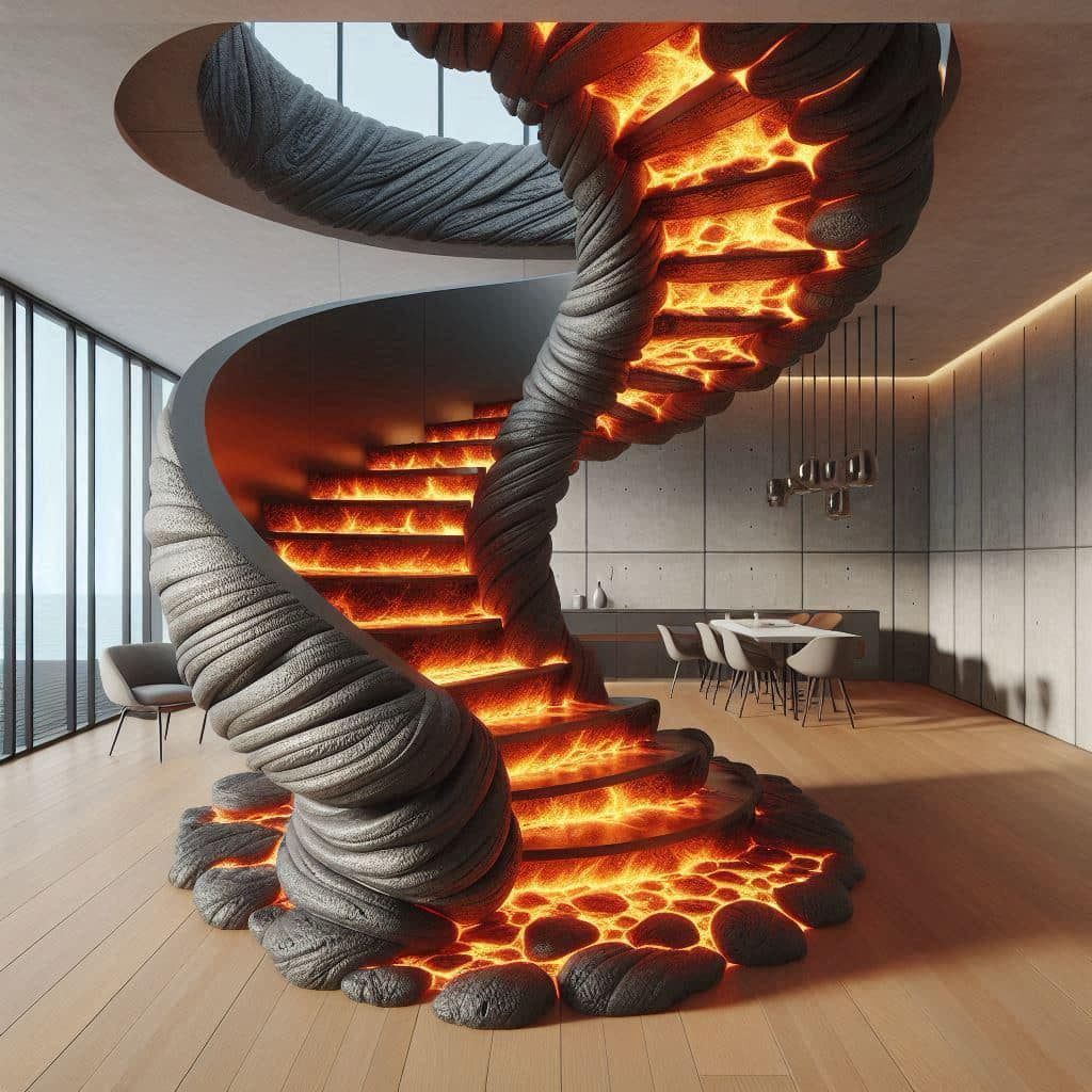 The Lava Staircase: A Fusion of Aesthetic Appeal and Functional Benefits