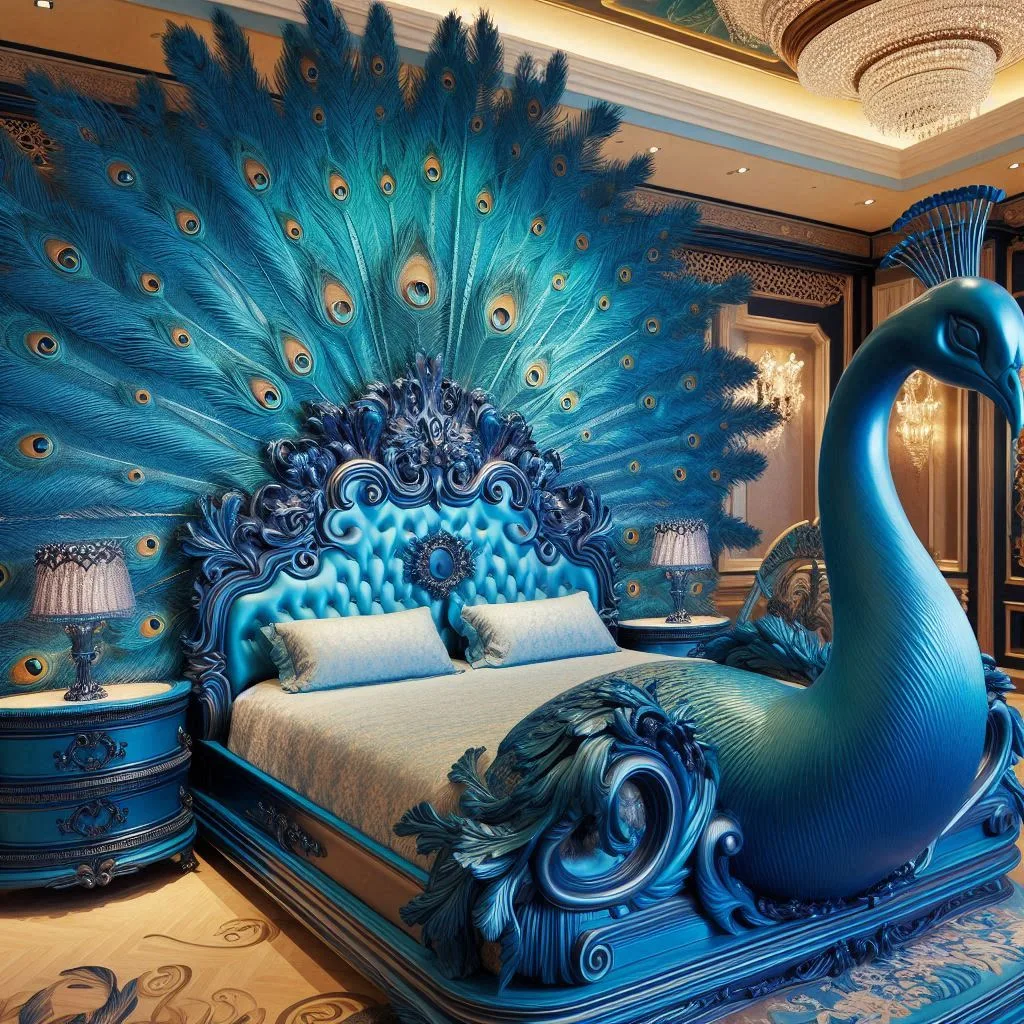 The Majestic Appeal of a Peacock Bed: A Luxurious Addition to Your Bedroom