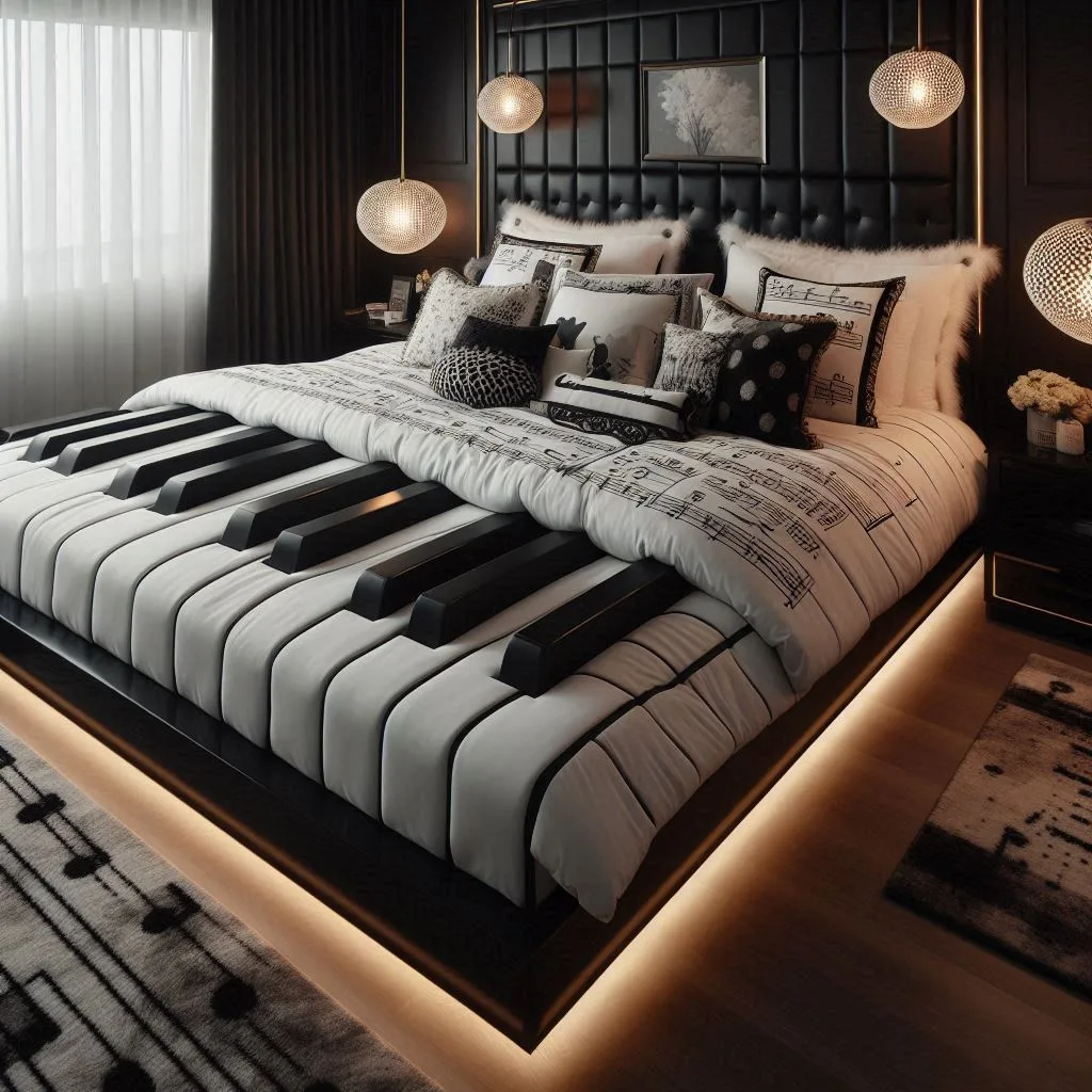 Sleep and Style Combined: The Unique Piano Bed Design