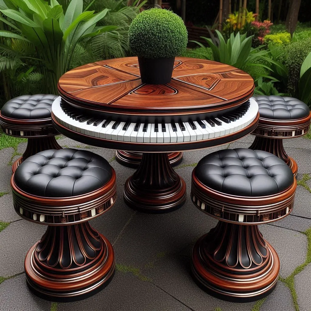 Piano Inspired Patio Furniture Ideas for a Cozy Outdoor Space