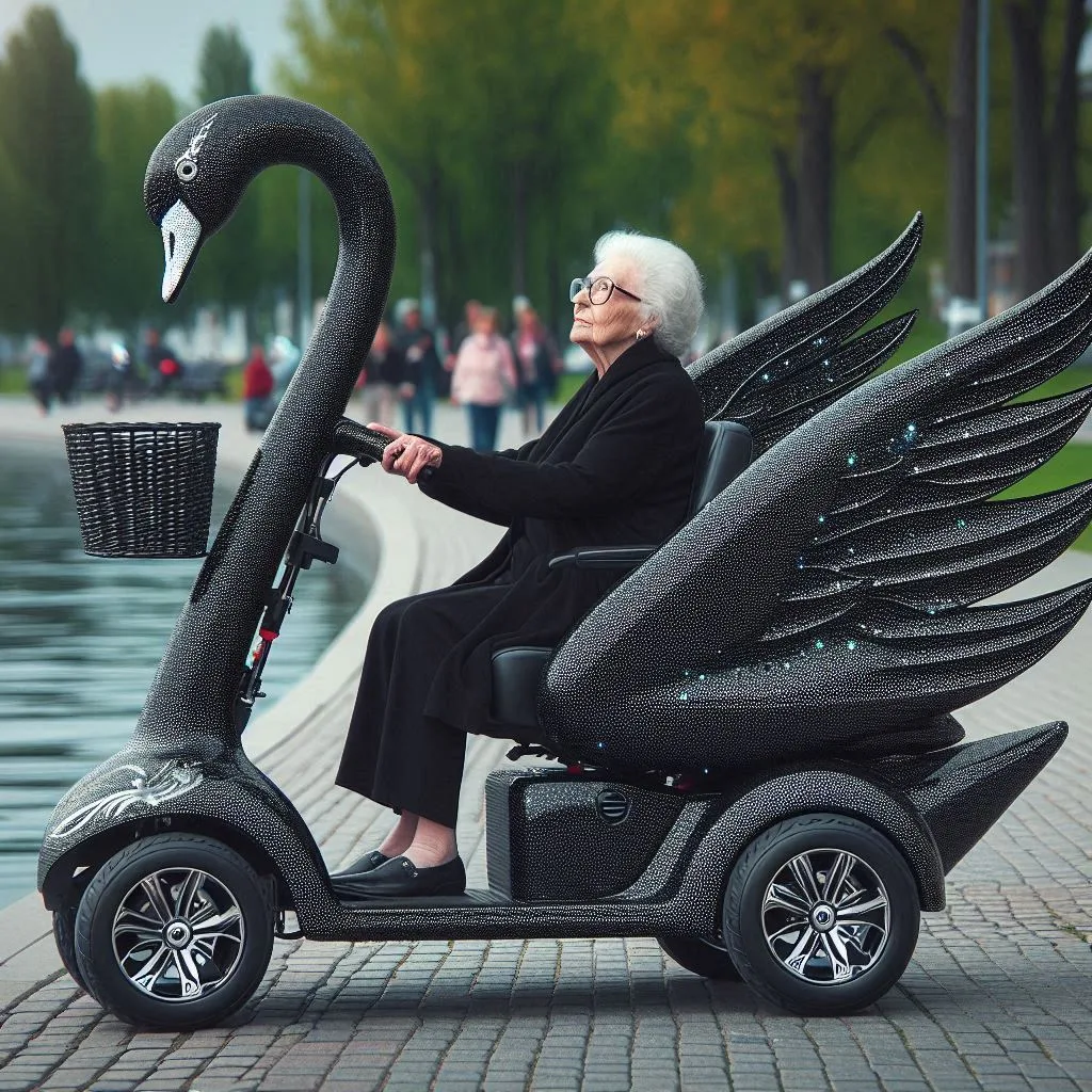 Stylish Urban Mobility Scooter: The Elegant Swan 2500W