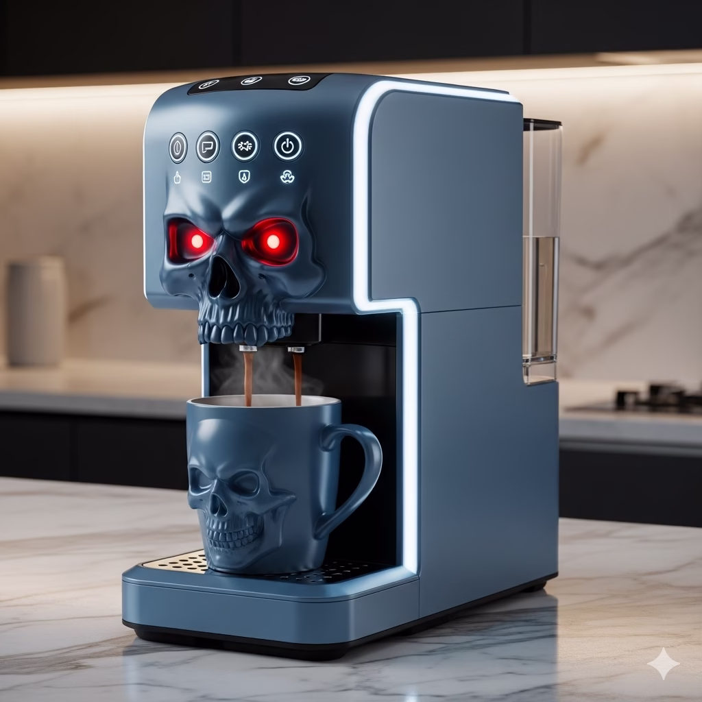 Types of Gothic Skull Coffee Makers