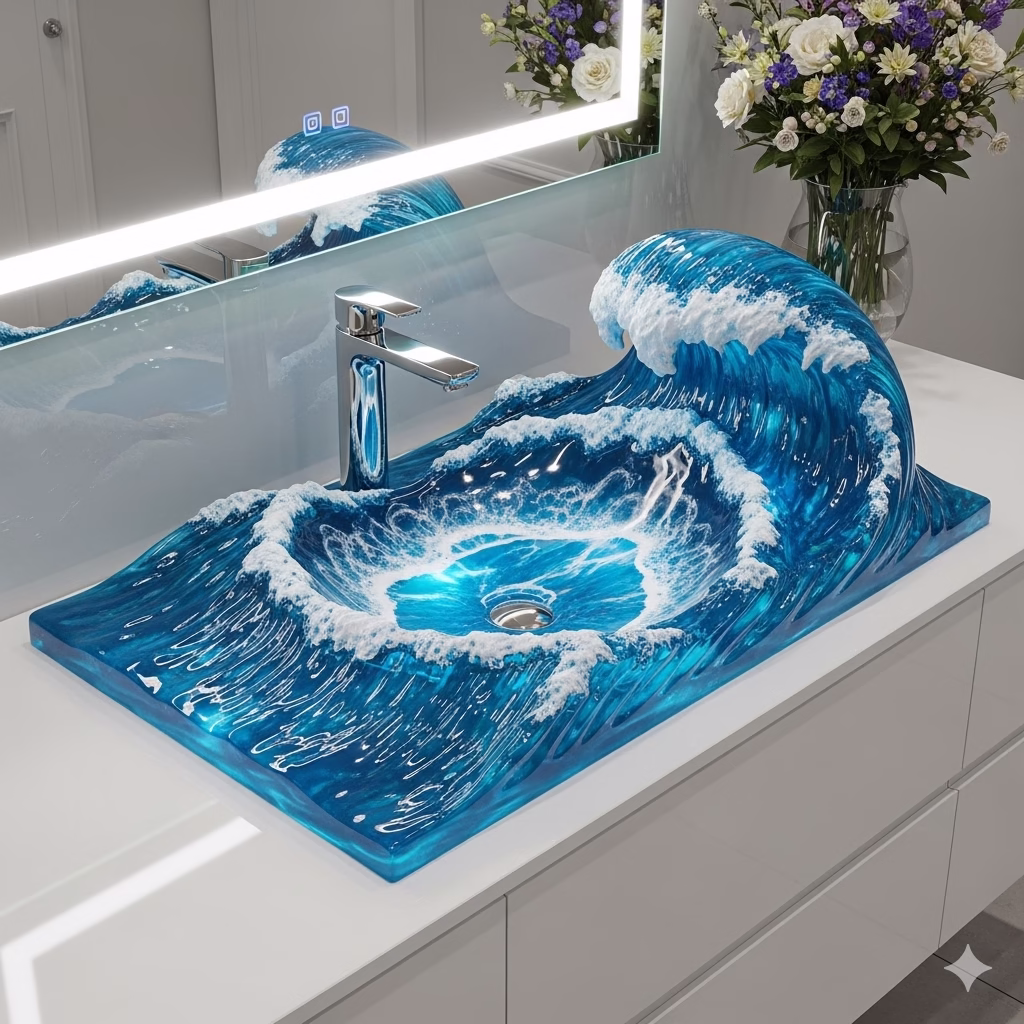 A Glimpse of the Ocean: The Ultimate Guide to the Epoxy Ocean Wave Sink!