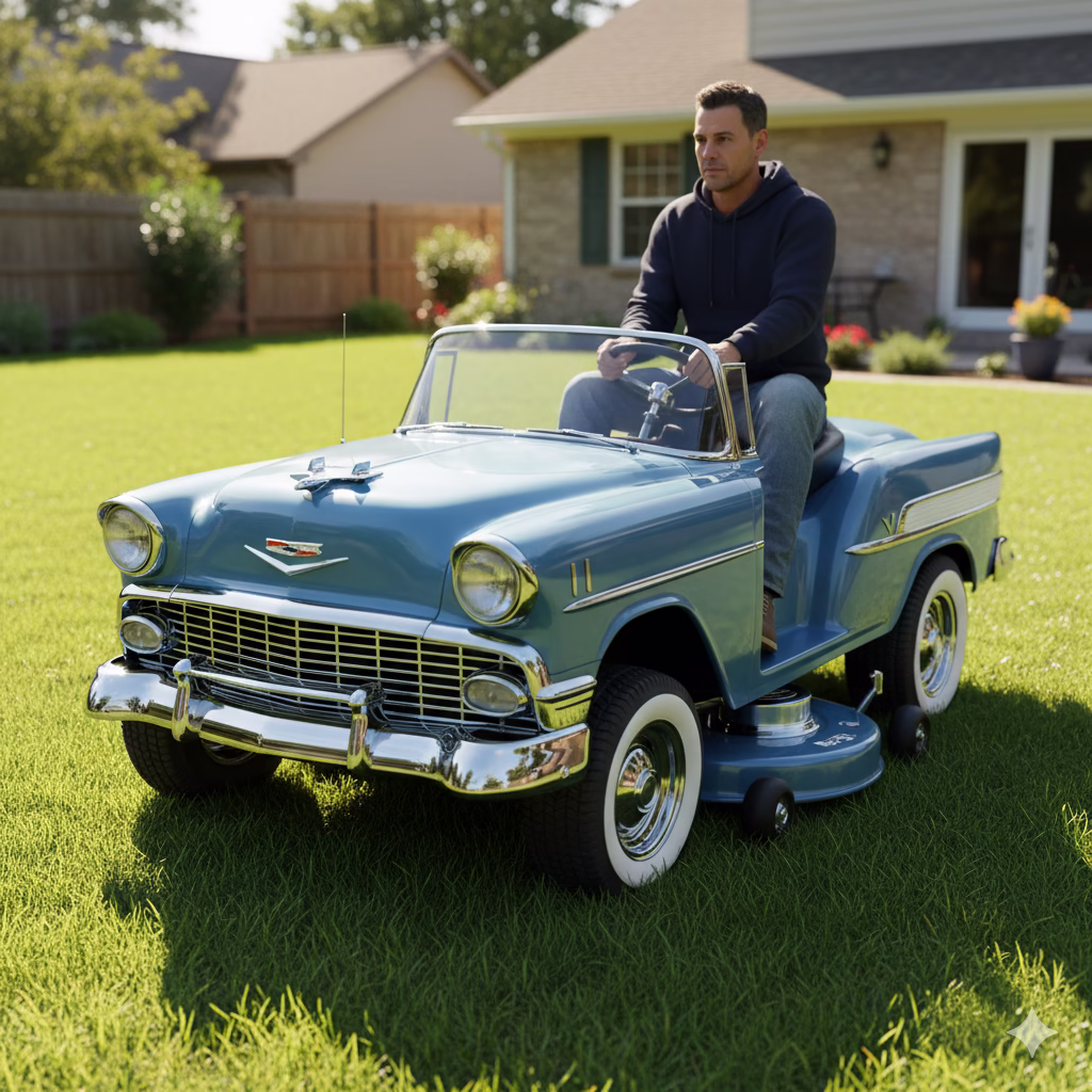 Classic Car Riding Mower: Where Automotive Nostalgia Meets Lawn Care