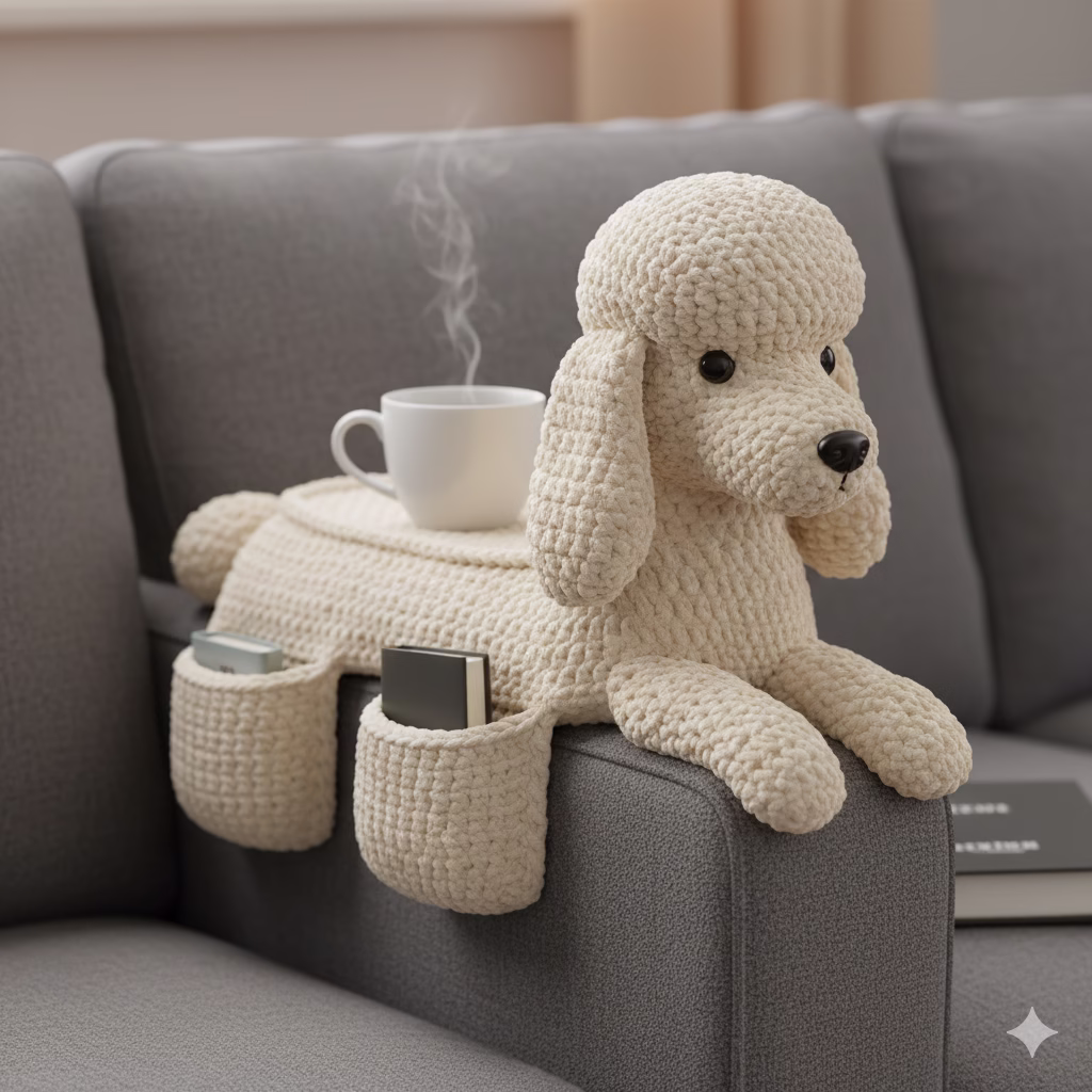 Crocheted Dog Sofa Organizer: The Perfect Blend of Cute and Functional