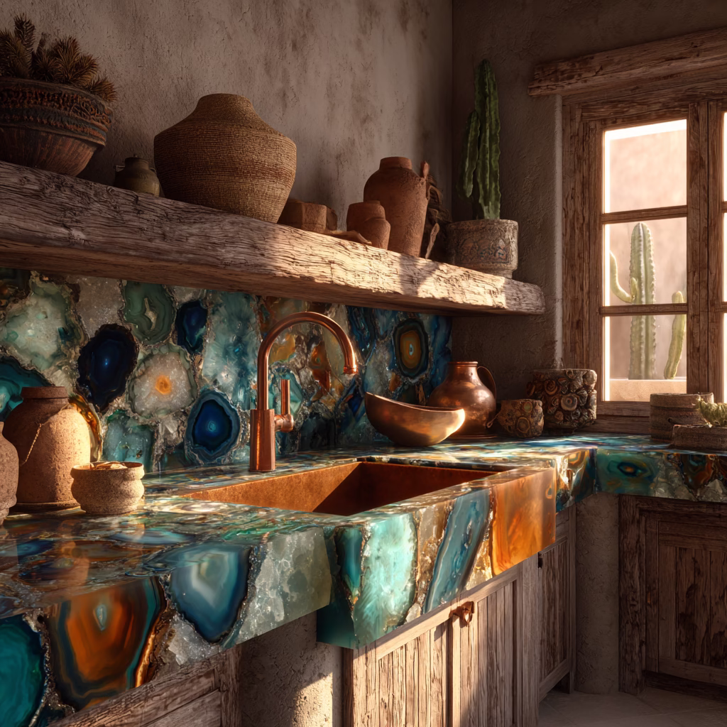 Geode Backsplashes: Transform Your Kitchen with Stunning Crystal Beauty