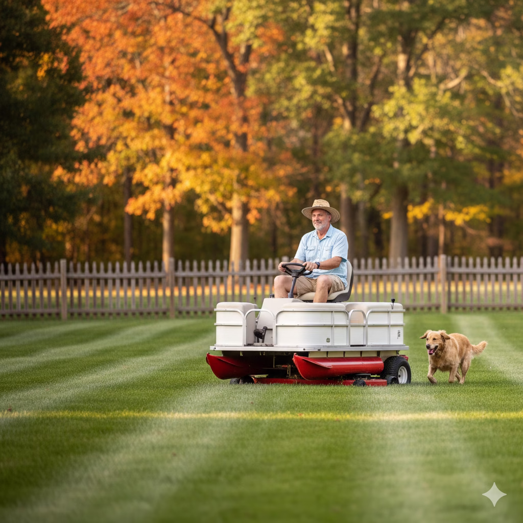 Pontoon Boat Riding Lawn Mower: The Ultimate DIY Water Adventure