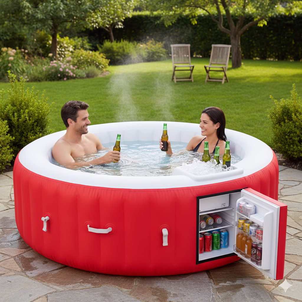 Hot Tub Side Tables with Mini Fridges