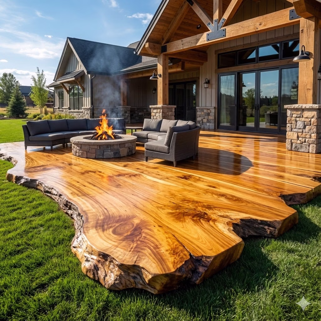 What is a Wood Slab Patio?