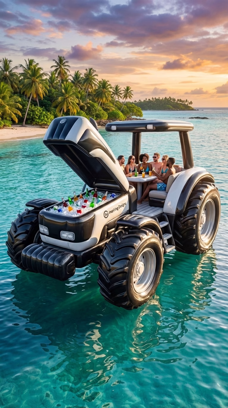 What Is an Inflatable Tractor Float?