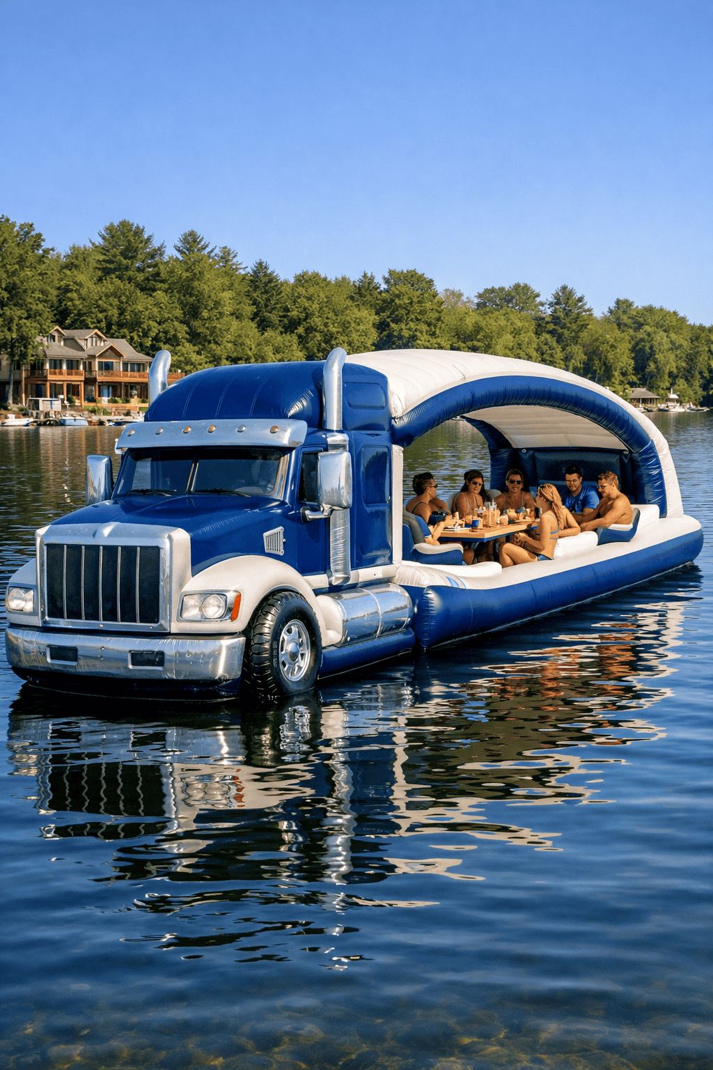 Semi-Truck Lake Party Float: Haul in the Fun This Summer