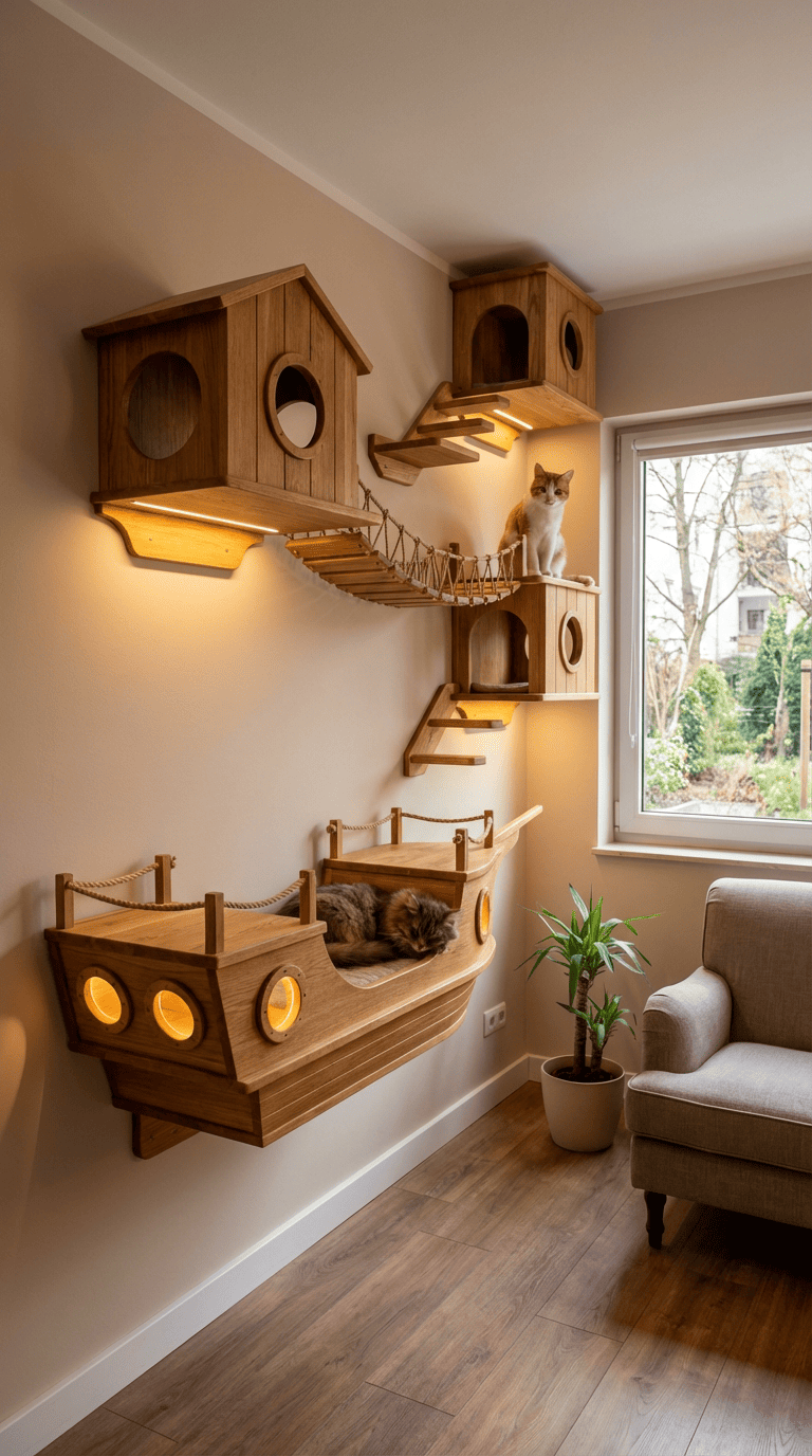 What Is a Wooden Ship Cat Playground?