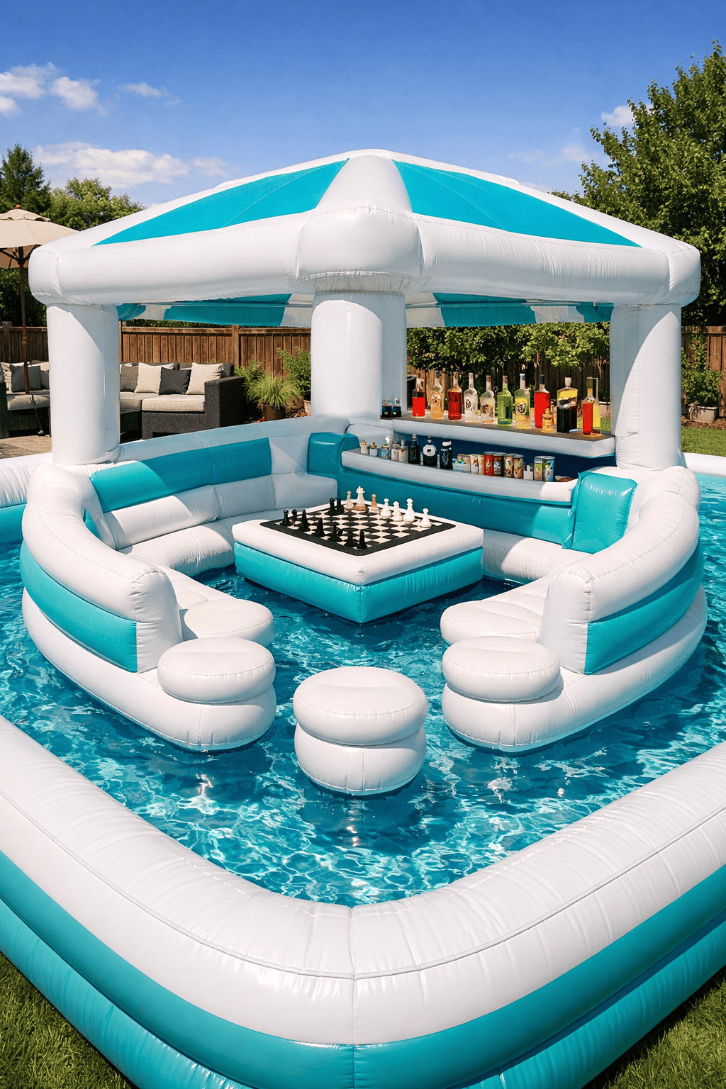 What Is a Giant Inflatable Pool Bar?