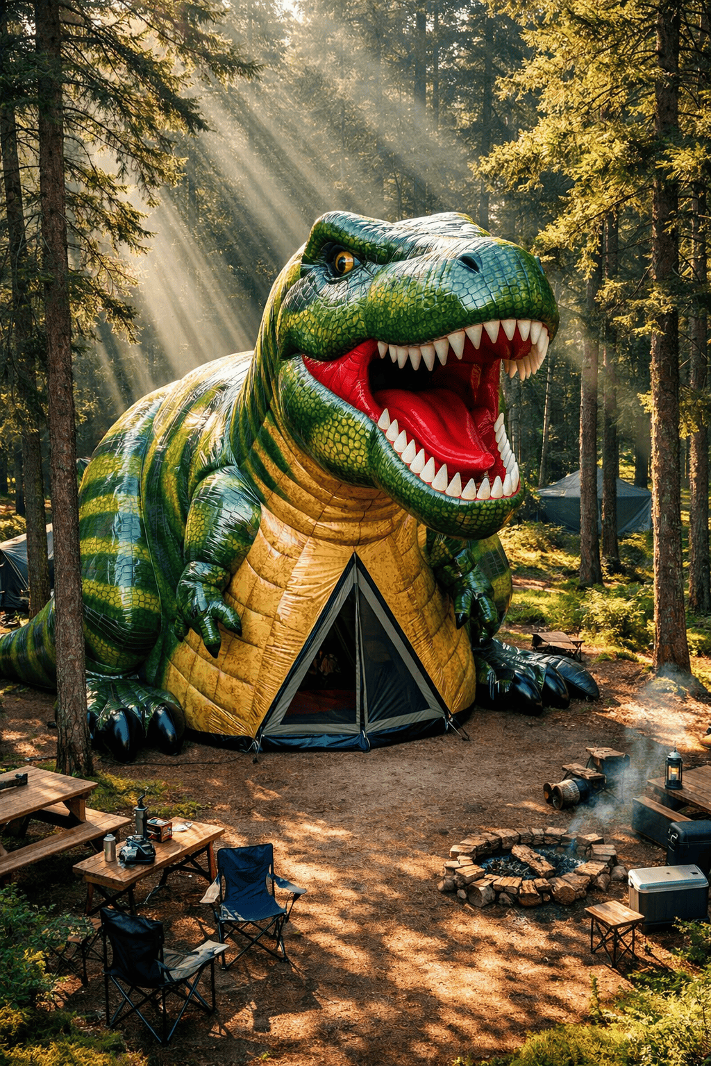 What Is a Giant Inflatable Dinosaur Tent?