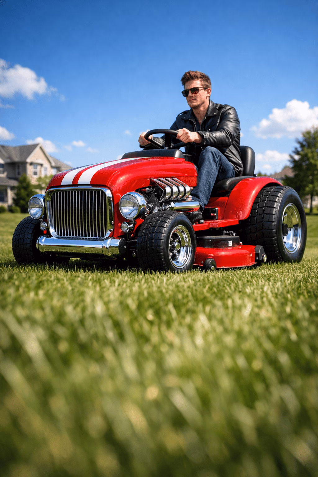 Why the Classic Car Lawn Mower Is Having a Moment